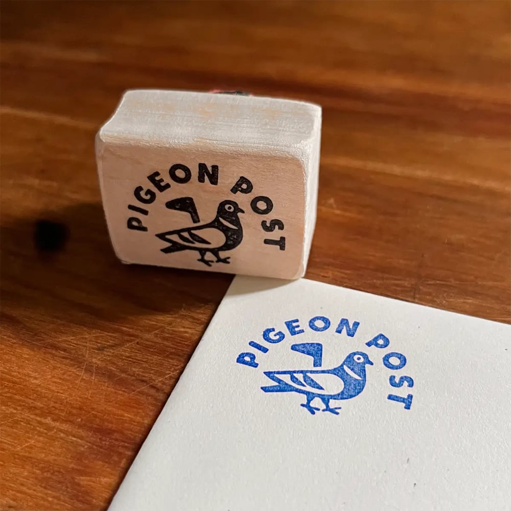 “Pigeon Post” Rubber Stamp