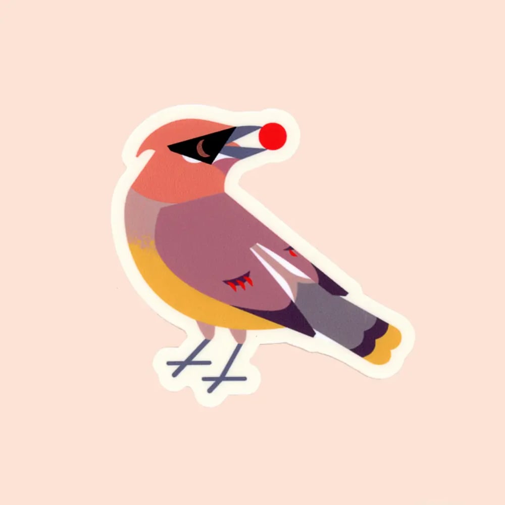 Cedar Waxwing Sticker